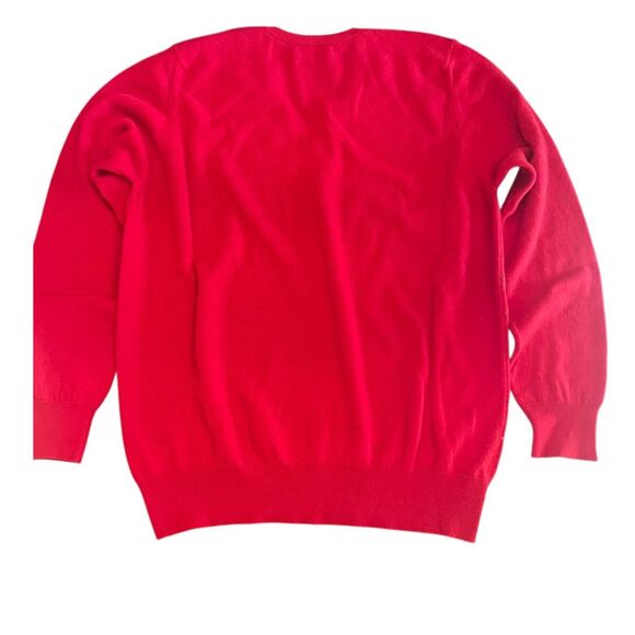 NWT Maus Hoffman Mens 100% Scottish Cashmere Sweater L Red Argyle Luxury Holiday - Picture 4 of 13